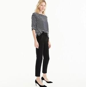 J. Crew Cameron Slim Cropped Pant Four Season Stretch Black G8547 Size 6